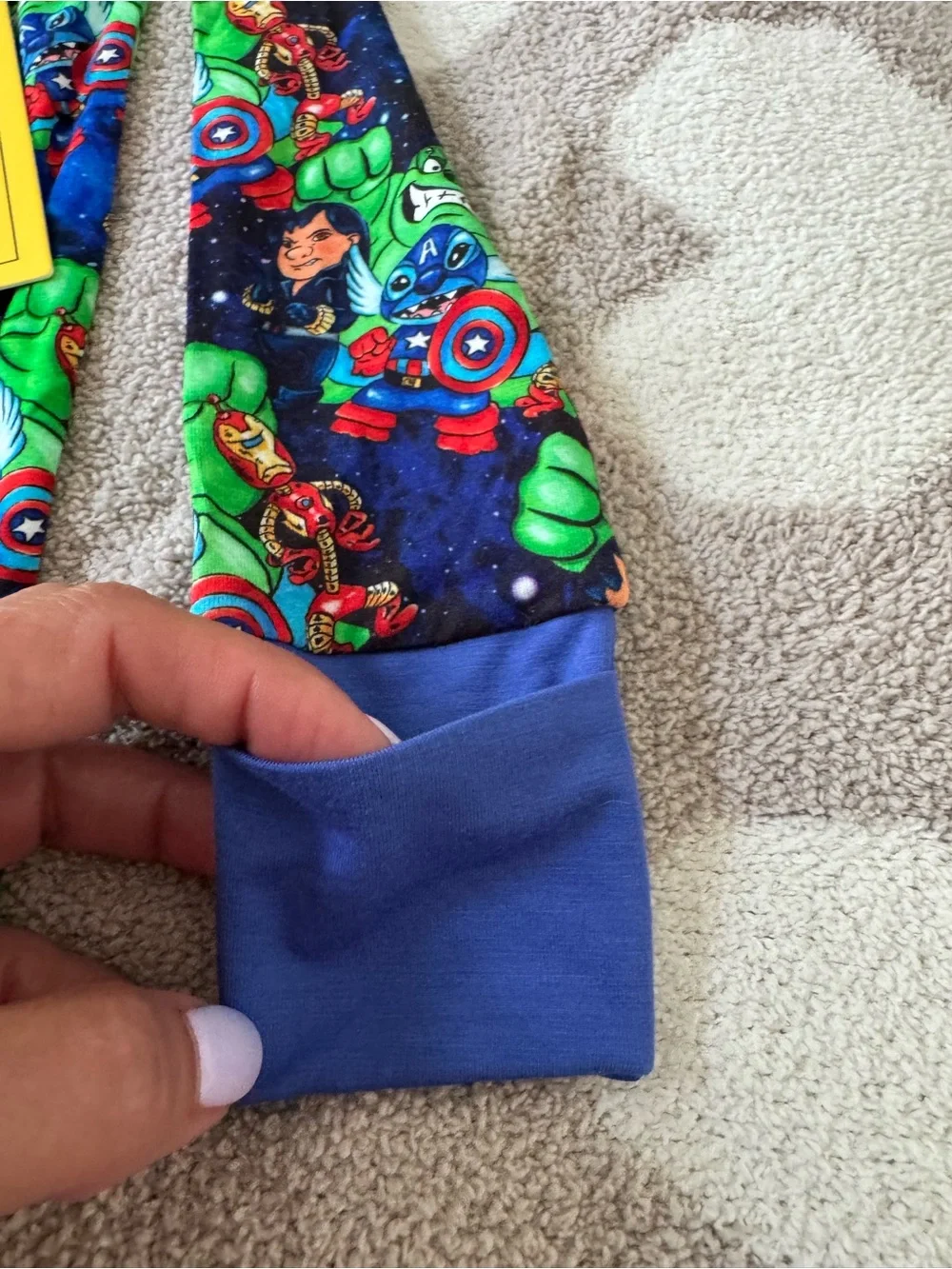 Sweet Sprouts bamboo Lilo & Stitch Superhero Print sizes 2T or 6-12 months